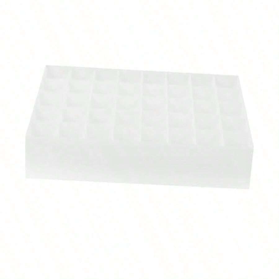 Balacoo Caja Organizadora para Pintar Labios y Maquillaje 40 Ranuras Organizador Compacto para Tocador Almacenamiento para Cosméticos y Joyería Adecuado para Hogar y Tienda - Blanco - Ver 1