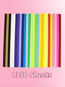 540/1030/1350片空白纸链 - 带背胶，适用于剪贴簿、派对装饰、花环装饰 - 也适用于生日装饰、派对彩带、教室装饰/手工项目、剪贴簿用品 - 彩色 - 查看 12
