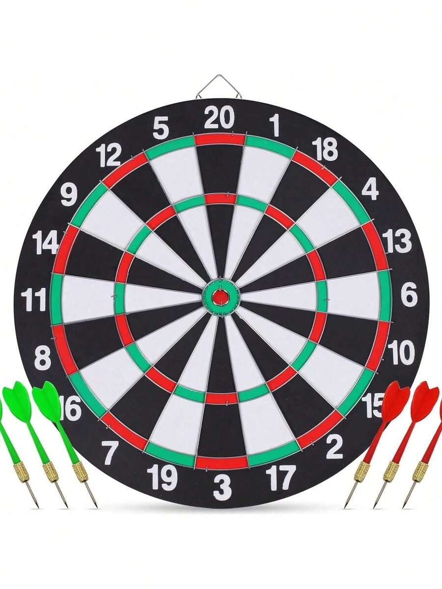Double-Sided Dart Board With Pins, Stress Relief And Therapeutic Game - Multicolor - View 1