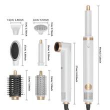 UKLISS 2026 Upgraded 6-In-1 Negative Ion Hair Dryer & Styler (Brush & Blow Dryer) | 11M RPM High-Speed Brushless Motor For Ultra-Fast Drying & Salon-Level Styling | 6 Interchangeable Heads For Left/Right Curl Adjustment | Self-Cleaning Back Cover | Suitable For All Hair Types | Valentine's Day, Carnival, St. Patrick's Day Gift For Her | Travel Essential | Home, Travel & Party/Festival Essential - White - View 10