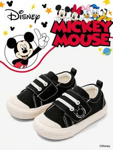 Disney 1双迪士尼米奇联名儿童运动鞋，适合日常穿着、节日庆典、运动、户外活动，舒适、防滑、耐穿、透气（男童运动鞋、男童滑板鞋、儿童运动鞋、女童运动鞋、女童滑板鞋） - 黑色 - 查看 1