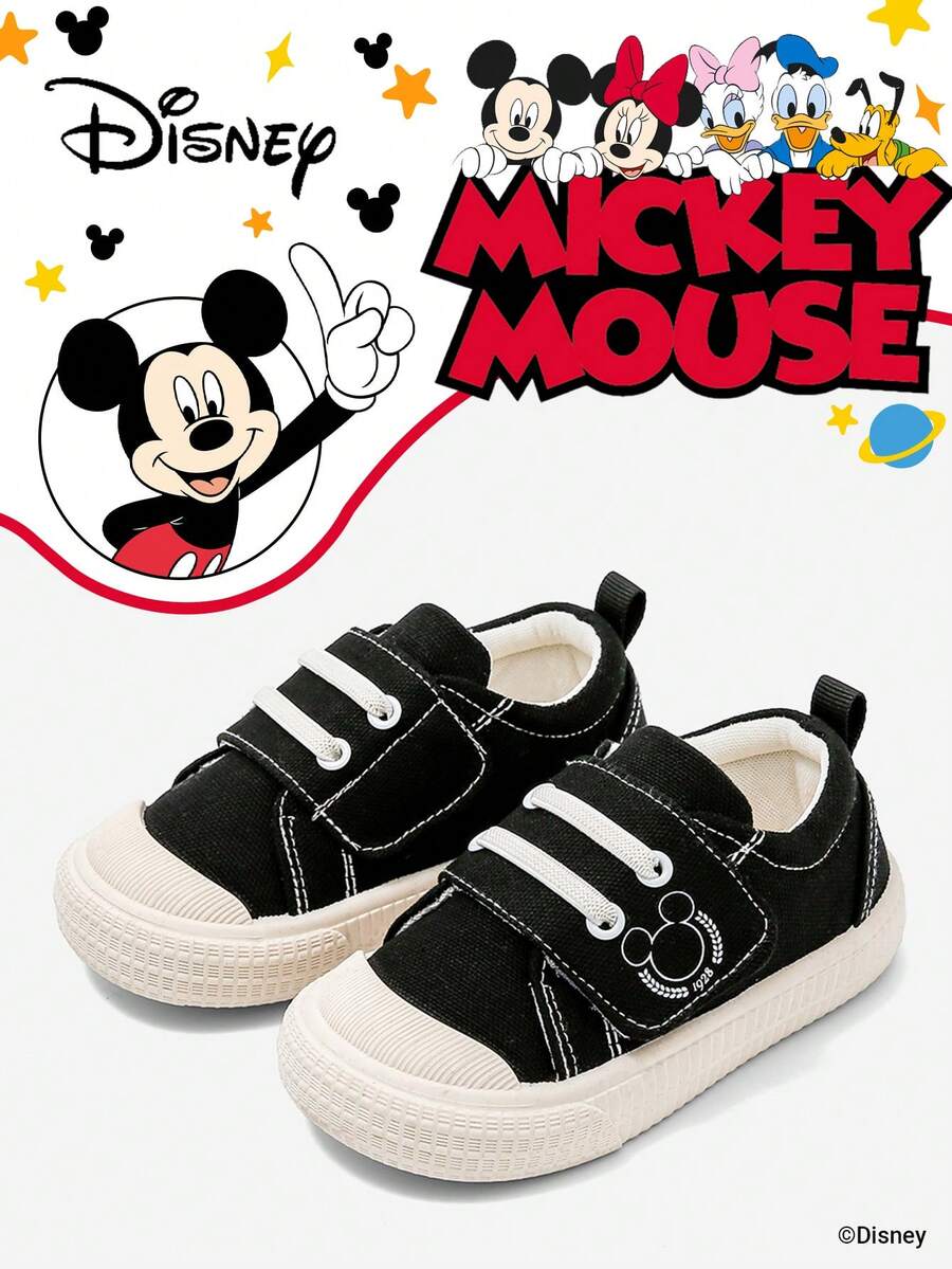 Disney 1双迪士尼米奇联名儿童运动鞋，适合日常穿着、节日庆典、运动、户外活动，舒适、防滑、耐穿、透气（男童运动鞋、男童滑板鞋、儿童运动鞋、女童运动鞋、女童滑板鞋） - 黑色 - 查看 1