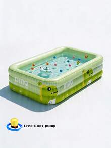 1pc Large Durable PVC Inflatable Swimming Pool For Adults And Family, Above Ground Blow Up Pool With Spacious Lounge Design, Easy Setup Portable Splash Pool For Backyard Garden Patio Lawn, Outdoor Summer Water Play, Cooling Off, Pool Party Holiday Gi - A - View 11