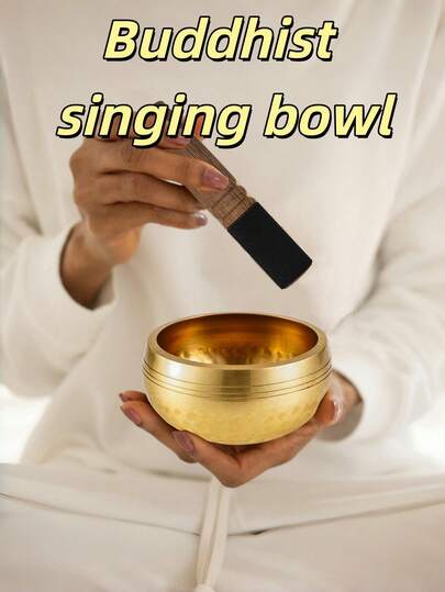 尼泊尔颂钵套装，包含颂钵、敲击棒、垫子和收纳袋。独特的尼泊尔锤纹雕刻设计。敲击并旋转可发出舒缓的声音，有助于放松身心、冥想、平静思绪、缓解失眠和焦虑。适合派对、聚会，也可作为乐器使用，是送给青少年的理想礼物。