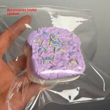 2026 Nuevo juguete antiestrés de apretón de pan tostado, juguete sensorial suave y espeso para apretar, regalo perfecto para cumpleaños/festividades - Multicolor - Ver 9