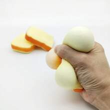 1pc Stress Relief Toy - Realistic Bread Model Slow Rising Soft Toy, Gag Gift (Toast Style) - Multicolor - View 6