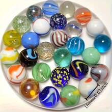 16MM Multi-Piece Random Mixed Color And Colorful Glass Beads - Featuring Bright And Soft Hues, With Designs Of Spots, Swirls, And Sparkles, Suitable For Aquarium Decoration, DIY Crafts, Jewelry Making, And Tabletop Displays - Smooth Spherical Handmade Beads, Shiny Glass Beads, Perfect For Home Vase Decoration - 69 màu hỗn hợp - Xem 4