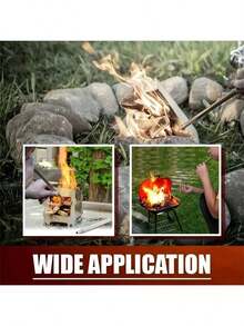 1pc Pocket-Sized Foldable Camping Stove Set, Ultra-Lightweight & Portable, Suitable For Backpacking, With Windshield & Lid, Compact Design, Emergency Heating, Suitable For Camping, Hiking, Survival And Emergency Kits, Suitable For Easter, Halloween, Thanksgiving, Christmas, New Year - No Ignition Function, Only For Cooking, No Charging, 2026 New Model, Can Be Used 365 Days A Year - Multicolor - View 9