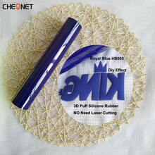 CHEONET 3D 立体压纹热转印乙烯基卷材 - 9.8 英寸 x 5 英尺，1 卷装，熨烫式，适用于 T 恤、包袋和纺织品，耐高温烫金雕刻膜，混色 - 彩色 - 查看 53