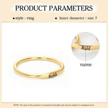 1 chiếc nhẫn đôi bằng thép không gỉ hình trái tim đính đá Zirconia, khắc tên cá nhân, thích hợp làm quà tặng cho bạn trai và bạn gái, quà cưới, quà Valentine, quà kỷ niệm, quà ngày lễ. - Vàng - Xem 6