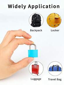 10/5/3/1 piezas Candado de equipaje con 2 llaves, carcasa de plástico de color, candado pequeño de aleación de zinc, candado de casillero, candado pequeño de equipaje, candado pequeño con llave de colores adecuado para bolsos, escuela, gimnasio, aula, juegos de emparejamiento, mochila de viaje, candado de llave de metal - Ver 10