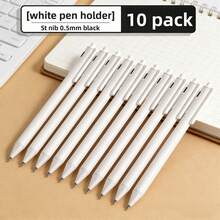 10-Pack And 20-Pack Of Black And White Exam Pencils, Press-Type Gel Pens, High-Value Exam-Specific Type, For Students, Quick-Drying Type 0.5 Mm Black Pen. ST Pens Are Not In Box Or Bag Packaging. - Sets - View 7