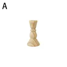 Candelabro de madera para decoración del hogar, candelabro clásico de madera Retro, soporte andle,, sala de estar PVBX - A - Ver 2