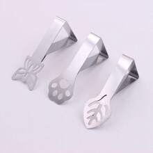8pcs Stainless Steel Tablecloth Clips, Cat Paw Triangle Non-Slip Stainless Steel Tablecloth Clips, Outdoor Meeting Butterfly & Leaf Tablecloth Fixation Clips, Adjustable - Multicolor - View 9