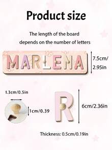 Custom Wooden Name Sign, Personalized Alphabet Wall Decor, Customizable Room Decoration, Customizable Unique Thoughtful Present For Birthdays, Cartoon Animal Style, Decorative Home - Style a - View 3