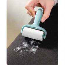 1 set Mini rouleau anti-peluches portable - 1 poignée de rouleau + 3 rouleaux de rechange, adhésif puissant pour l'élimination des poils d'animaux, facile à utiliser, poignée réutilisable, sans électricité nécessaire pour les animaux de compagnie/vêtements/tapis/sièges de voiture, essentiel pour les propriétaires d'animaux de compagnie - 1 poignée + 3 pièces de rechange - Voir 7