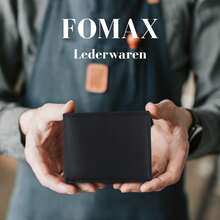 FOMAX Herren Geldbörse aus echtem Leder mit RFID Schutz, Echtleder Querformat Portemonnaie für Männer, Schwarz - Schwarz - Übersicht 7