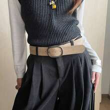 1pc 3D Star Design Buckle Belt, Fashion Versatile Accessory For Jeans, Skirts - Multicolor - View 3