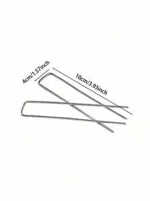 Cọc làm vườn mạ kẽm chịu lực cao 4 inch, độ dày 12 gauge - Gói 20/50/100 chiếc - Ghim kim loại dùng cho hàng rào, ống tưới, bãi cỏ và vải che phủ cảnh quan - Kẹp cọc làm vườn chống gỉ - Nhiều màu - Xem 9