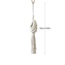 1 chiếc giá treo cây macrame, kiểu Bohemian, hình quả dứa nhỏ, túi lưới đan thủ công hình tổ chim, dùng để đựng cây xanh trong nhà, trang trí treo tường (không bao gồm cây). - Nhiều màu - Xem 11