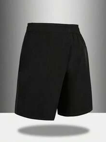 Men'S Boxing Training Shorts With Red Gloves & Fight Print - Athletic Gym Shorts, Drawstring Waist, Side Pockets - Lightweight Workout Pants For Boxing, MMA, Running, Casual Streetwear - Black With Bold Combat Design, Martial Arts Gear, Sporty Look, Comfortable Fit, Fitness Enthusiasts, Durable Construction, Fitness Lovers - 黑色 - 查看 3