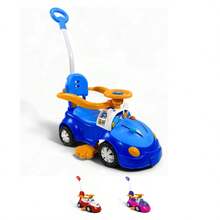 Montable Correpasillos con Baston Sonido,Luz,Cajuela - Azul - Ver 1