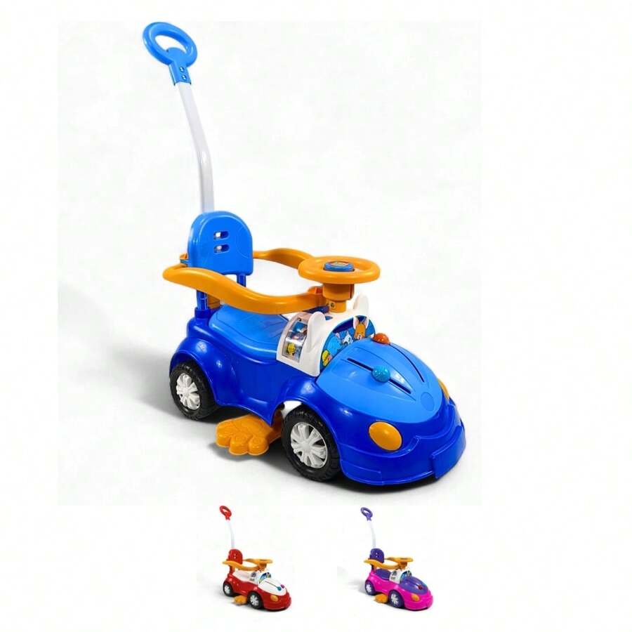 Montable Correpasillos con Baston Sonido,Luz,Cajuela - Azul - Ver 1