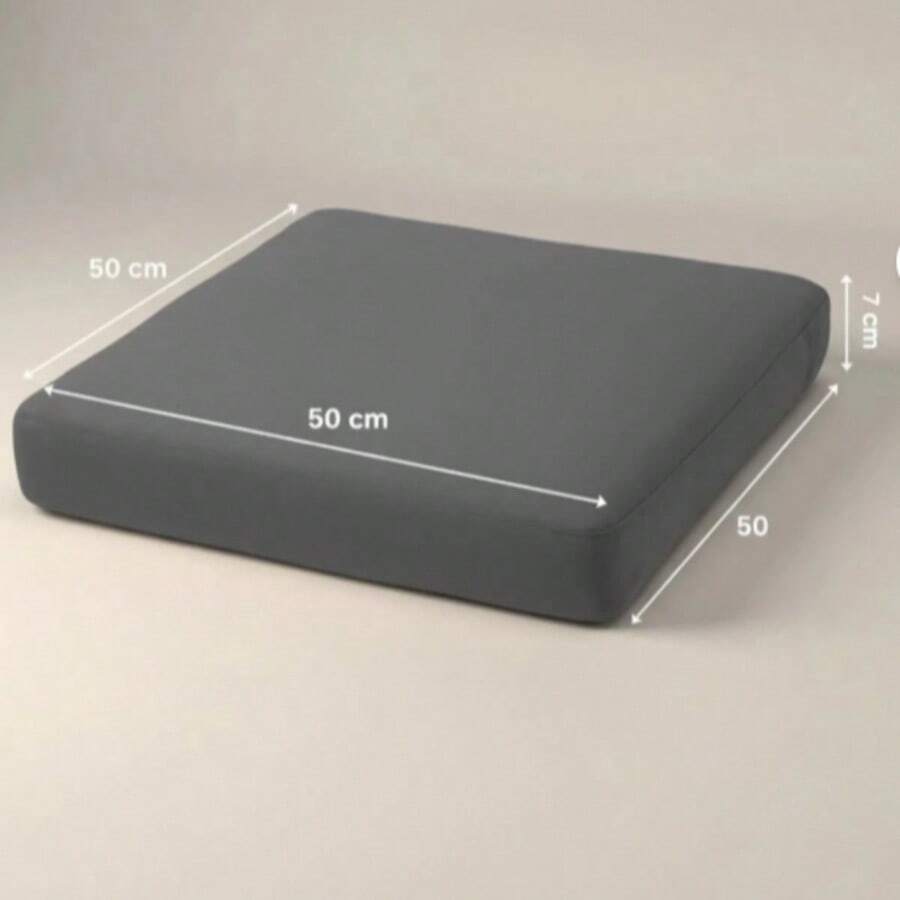 戶外花園陽台長凳坐墊 50x50x7cm,適用於客廳、戶外、辦公室、餐廳等 - 灰色 - 查看 1