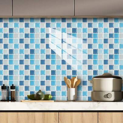 OUTANA Bộ 10/20 miếng dán tường PVC tự dính, có thể tháo rời, thích hợp trang trí nhà bếp, phòng tắm, văn phòng, phòng khách, phòng ngủ, có các kích thước 3.9/5.9/7.8/11.8 inch.