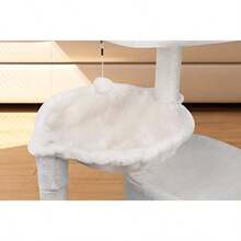 Cat Tree With Cat Condo And Big Hammock Grey - 39.4吋 米色 - 查看 3
