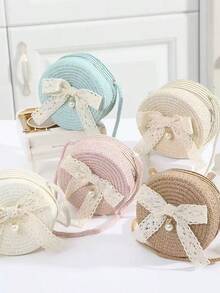 1 Túi đeo chéo kiểu đồng quê dễ thương và tươi tắn với nơ đan - Cây cung - Xem 1