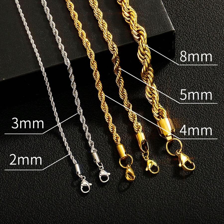 2026 Minimalist Necklace - 銀色3MM - 查看 1