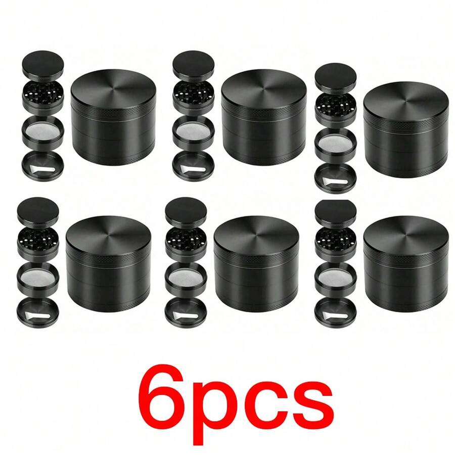 6PCS Manual Grinder -4-Layer Large Capacity Grinder, No Need For Electricity, Suitable For Home, Office, And Travel - Durable Zinc Alloy Structure - Suitable For Coffee, Spices, Herbs - Compact Design For Easy Storage - 6 cái - Xem 1