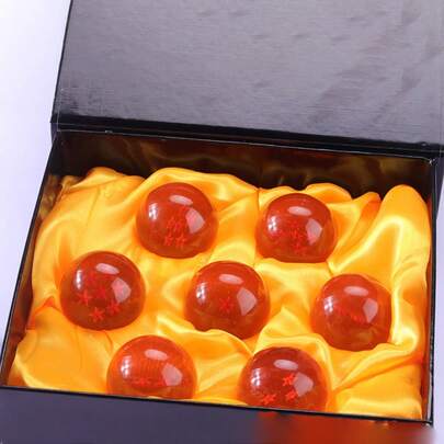 7-Piece Set 1:1 Crystal Ball Action Figure Toy - Summon Dragon Wish Ball, Collectible Model | Perfect Gift For St. Patrick's Day, Easter, Mother's Day, And Father's Day - Birthday, Anniversary, Graduation, And Holiday Gifts For Fans, Collectors Display, Anime Themed Party Favors, And Cosplay Props, Collectible Toy Gifts
