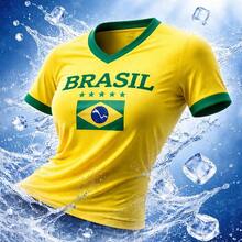 Brazil Women's Baby Look Fan Shirt 2026 - Green - View 2