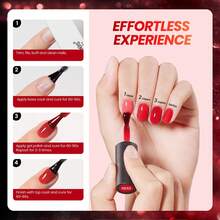 Beetles Nude Gel Nail Polish Set - 6 Colors Nude Pink Brown Neutral Jelly Gel Polish Kit - 6 Colors Luminous Ruby - 查看 4