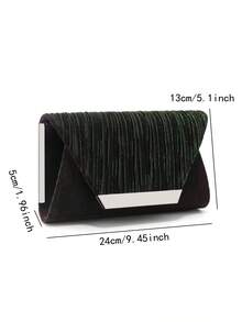 Shiny Evening Clutch Bag, Elegant Fashion Envelope Bag, Ladies Wedding Party Handbag - Purple - View 2