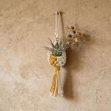 1 chiếc giá treo cây macrame, kiểu Bohemian, hình quả dứa nhỏ, túi lưới đan thủ công hình tổ chim, dùng để đựng cây xanh trong nhà, trang trí treo tường (không bao gồm cây). - Nhiều màu - Xem 5