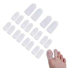 20 pcs de Protectores de Dedos de los Pies de Silicona -0 Pares Cubre Dedos de l para Uñas Perdidas o Encarnadas con 2 Tamaños para los Dedos de los Pies Prot para ores y Mujeres - como en la foto - Ver 6