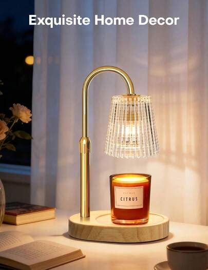Candle Warmer Lamp With Timer And Dimmer Adjustable Height For Home Room Decor, Brithday Gifts For Women, Candle Warmer For Scented Jar Candles Mother's Day Gifts,Champagne