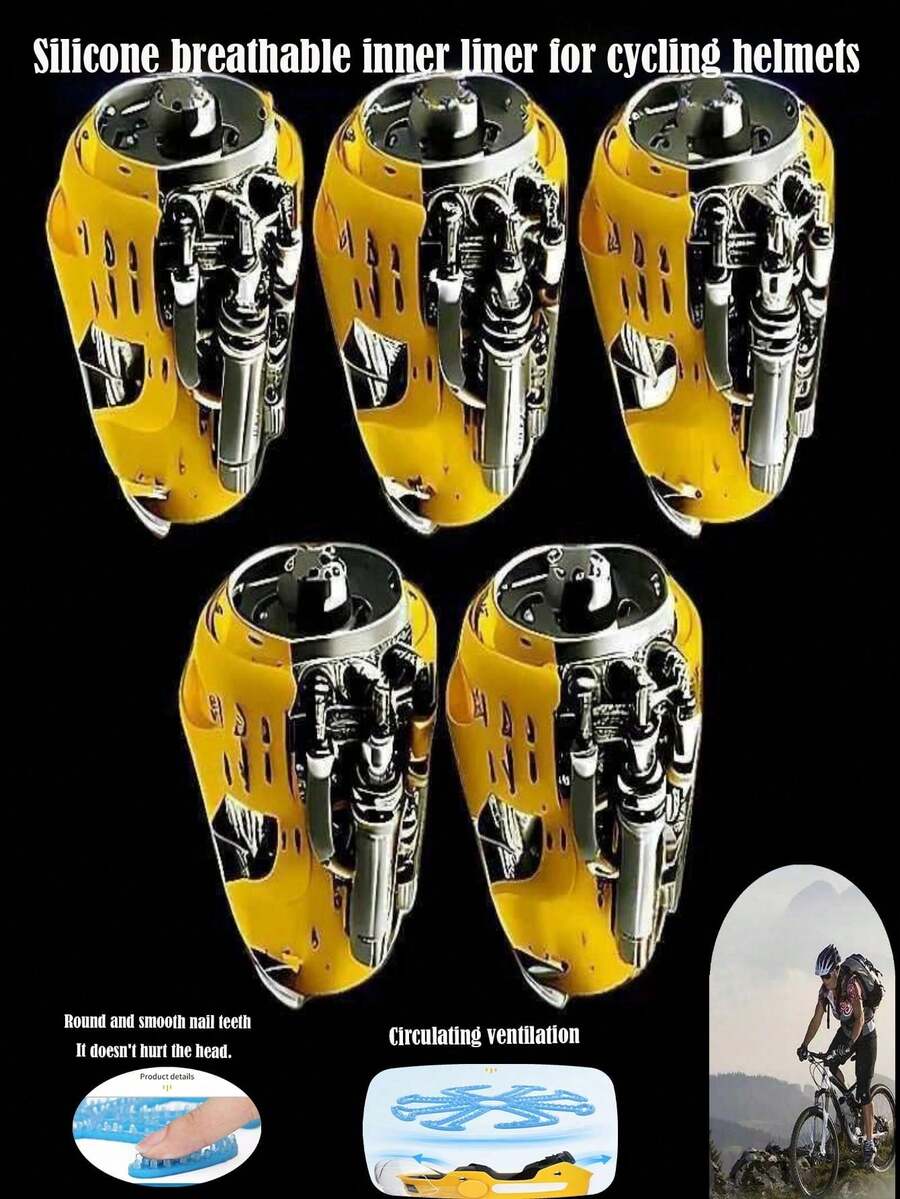 柔软、无压迫感的头盔内衬，透气排汗，适合夏季骑行头盔通风，男女通用 - A - 查看 1