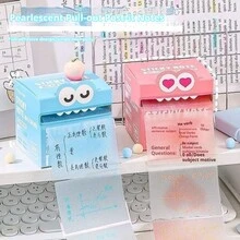105 Sheets Transparent Pearlescent Sticky Notes - Gradient Cartoon Eye Design, Smooth Writing Surface, Strong Adhesion. Suitable For Home, Office, And School Organization. Can Be Used As Decorative Stationery, Notepads, And Learning Aids. Fun Patterns Made Of High-Quality Paper, Help Organize Workspaces, Ideal For Creative People. - one-size - View 3