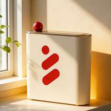Caja organizadora de mascarillas con compartimentos para refrigerador doméstico, organizador de almacenamiento en frío con tapa, contenedor de almacenamiento de mesa. - Blanco - Ver 2