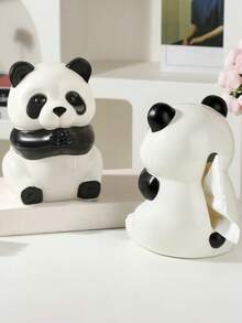 1 pièce Boîte à mouchoirs en forme de panda mignon, support créatif pour papier-mouchoir, boîte de rangement pour mouchoirs en forme d'animal originale pour la décoration de la maison, distributeur de mouchoirs de bureau pour la salle de bain, le salon, la chambre, le bureau, organisateur de bureau kawaii, boîte décorative originale, accessoire de chambre adorable, solution de rangement pratique, support avec design animal charmant - Voir 1