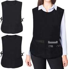 1-2Pack Unisex Cobbler Aprons With Zipper Pocket, Adjustable Smock Apron Cooking Crafting Household Use DBMD - 藍色 1 件 - 查看 1