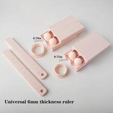 Mold + Cutter + Thickness Ruler Set, Soft Clay Modeling Tools For Beading, Round Earrings, Polymer Clay Jewelry Making, Includes Mold, Cutter, Thickness Ruler, Jewelry Making Kit - Apricot - View 21
