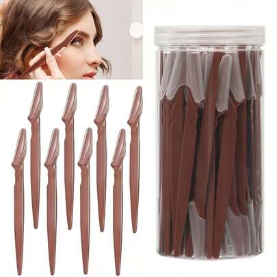 5/15/25 piezas Juego de afeitadoras de cejas multiusos - Recortador de vello facial suave Kit de arreglo y moldeado fácil - Piel suave