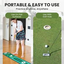 FINGER TEN 3pcs Silicone Golf Putter Training Set, Dengan Cincin Miring dan Pengurang Diameter Lubang (1 Inci dan 3/4 Inci), Cocok Untuk Latihan Pukulan Presisi di Dalam dan Luar Ruangan - Putih - View 5