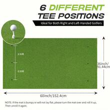 Golf Mat, 5x3ft Stander-21MM Artificial Turf Golf Hitting Mats Practice With 9 Golf Balls, 8 Golf Tees, Golf Hitting Training Aids For Backyard Driving Chipping Indoor Outdoor Training - Green - View 2