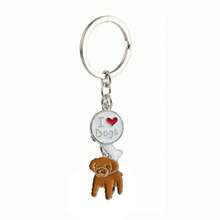 Jack Shepherd Dog Metal Keychain Personalized Pet Lover Gift With Heart Bone Charm Durable Puppy Key Ring For Business Travel Souvenir - 泰迪 - 查看 12